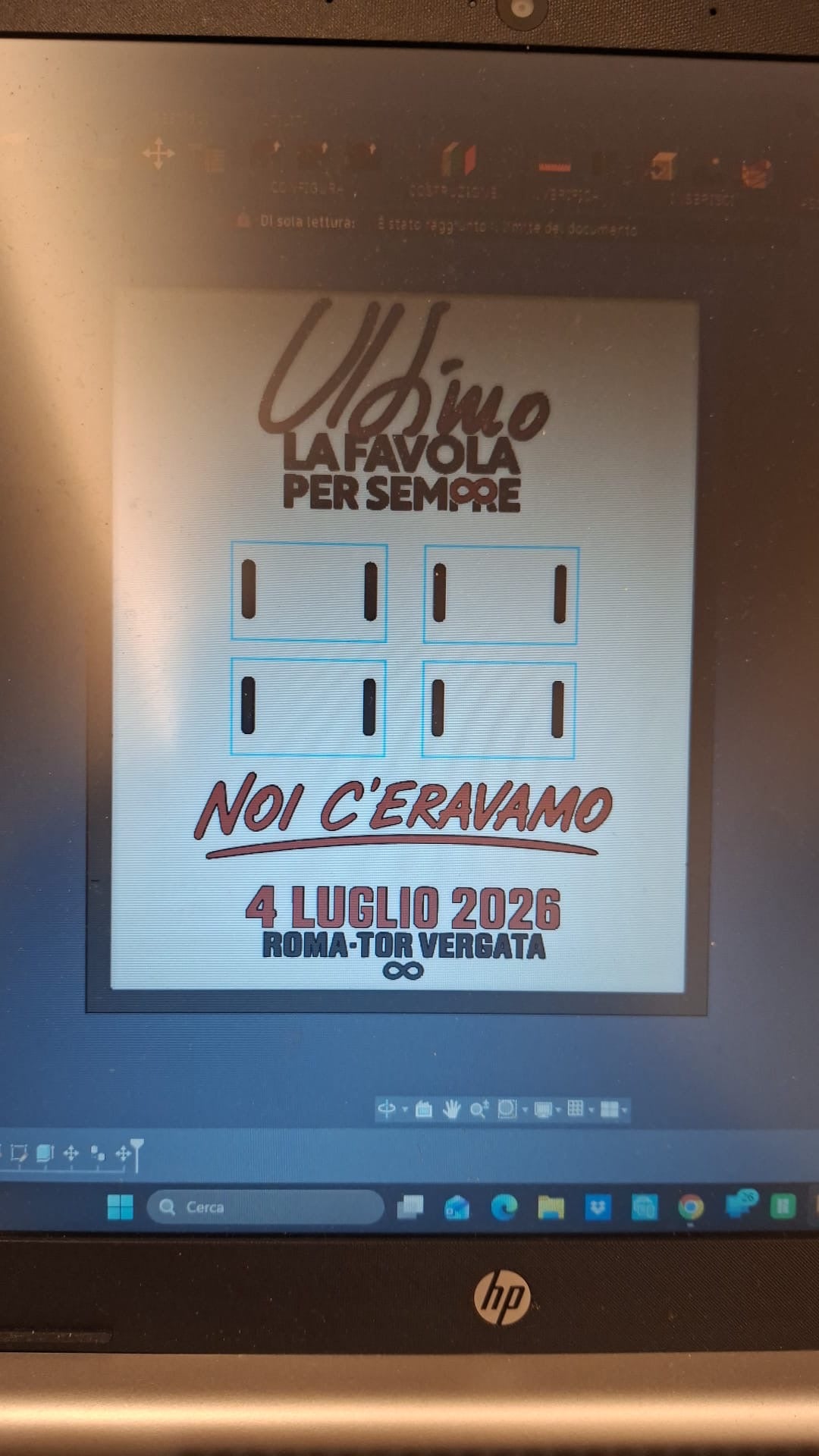 Quadretto portabraccialetto Ultimo “La Favola per Sempre”