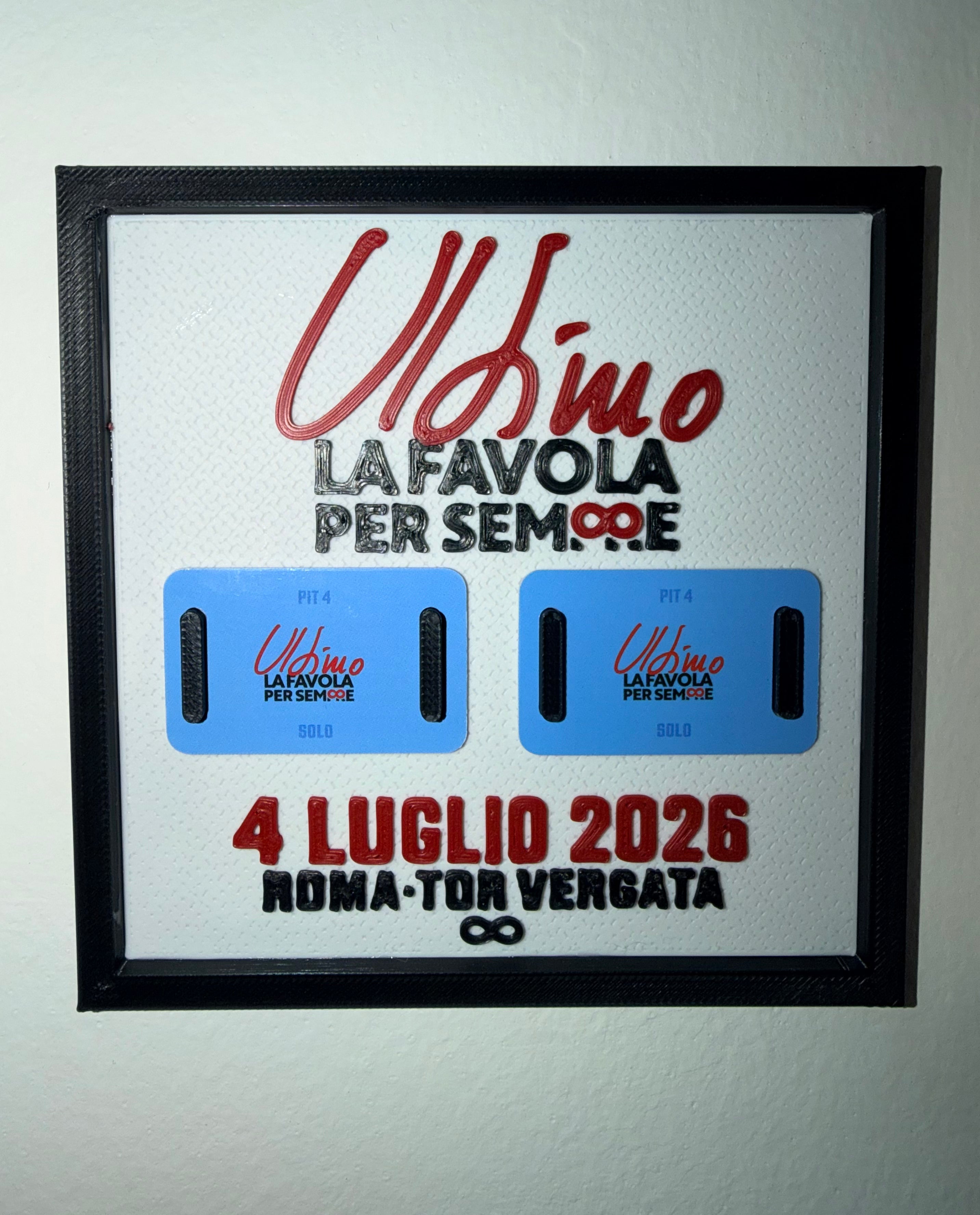 Quadretto portabraccialetto Ultimo “La Favola per Sempre”