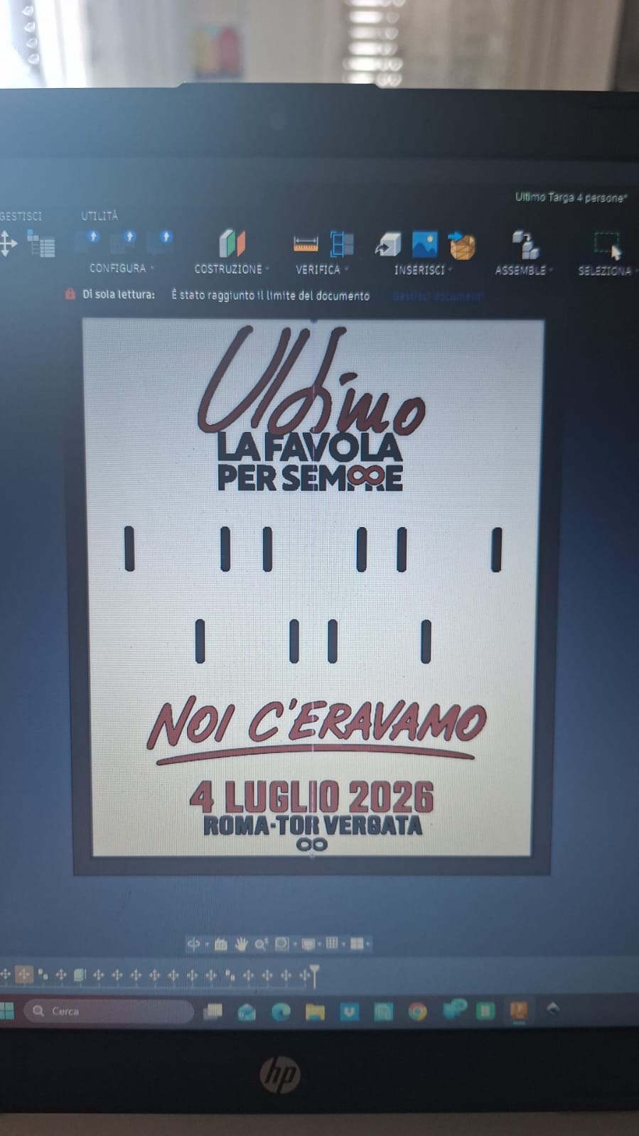 Quadretto portabraccialetto Ultimo “La Favola per Sempre”