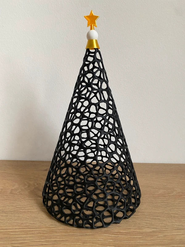 Albero di Natale Voronoi – Nero, circa 23 cm – Foto 1