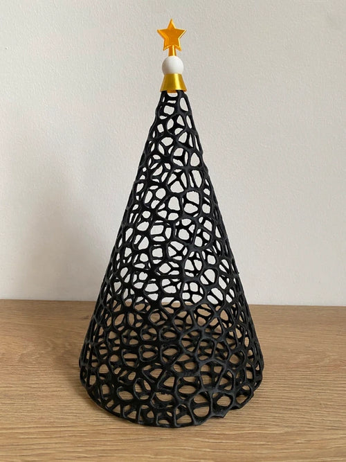 Albero di Natale Voronoi – Nero, circa 23 cm – Foto 1