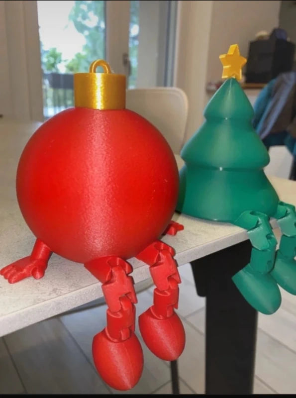 Pallina e alberello pendenti – Decorazione natalizia articolata – Foto 1