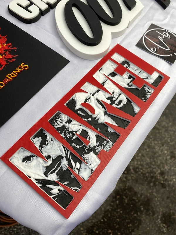 Marvel – Logo decorativo 3D rosso e bianco – Foto 1