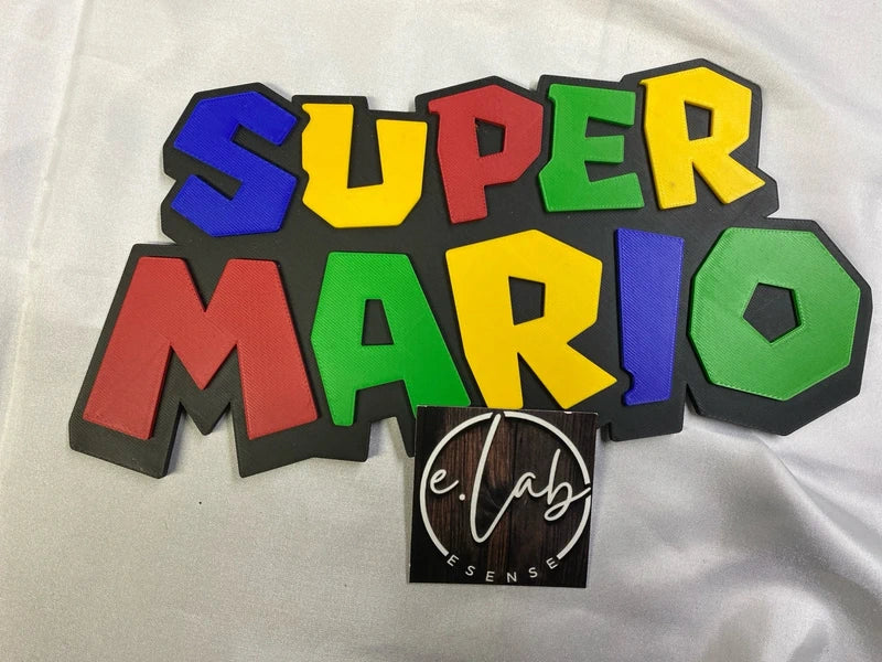 Super Mario – Logo decorativo 3D multicolore – Foto 1