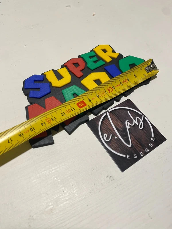 Super Mario – Logo decorativo 3D multicolore – Foto 3