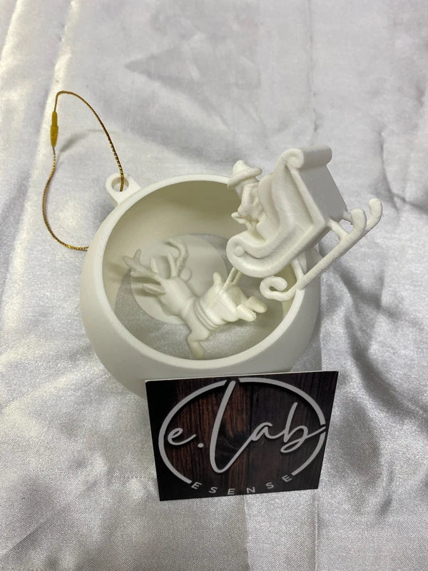 Pallina di Natale 3D – Slitta con Babbo Natale – Foto 1