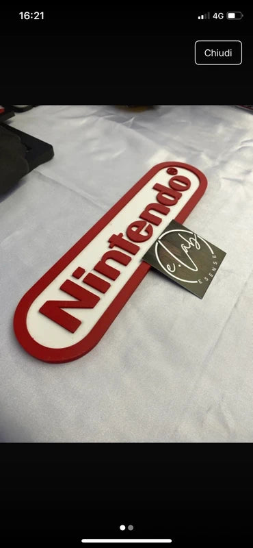Nintendo – Logo decorativo 3D rosso e bianco – Foto 2