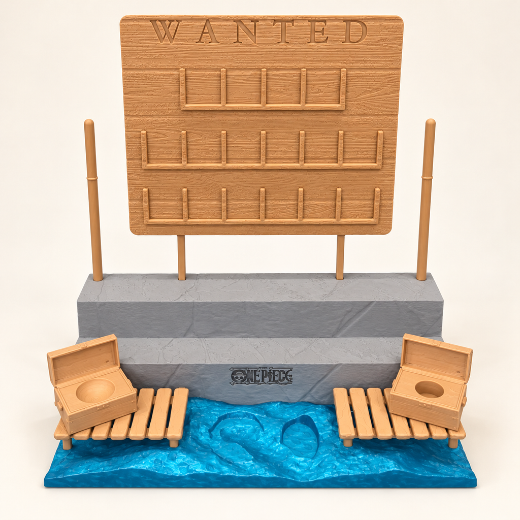 Espositore diorama per collezione One Piece Kinder Joy, senza personaggi e card