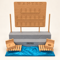Espositore diorama per collezione One Piece Kinder Joy, senza personaggi e card