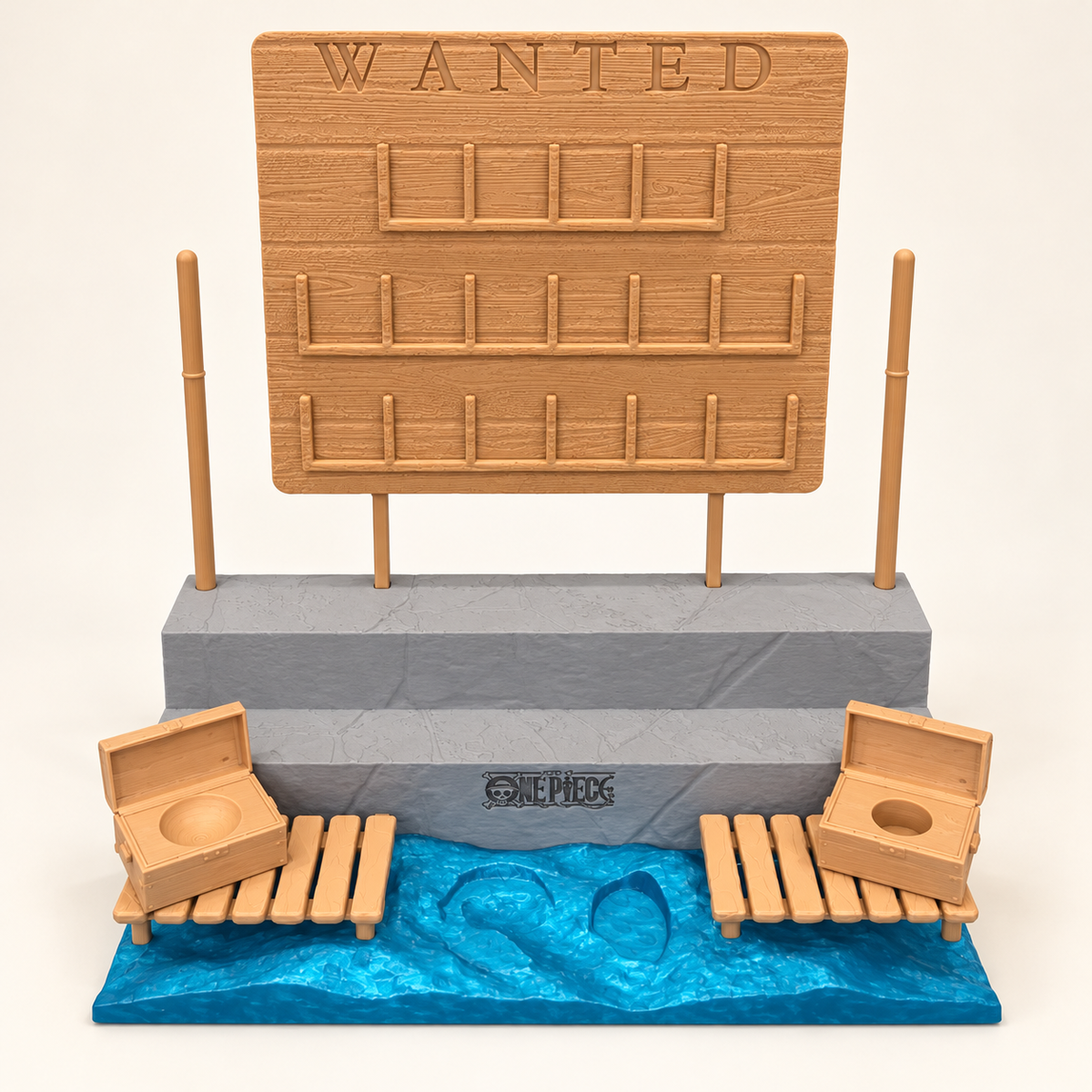 Espositore diorama per collezione One Piece Kinder Joy, senza personaggi e card