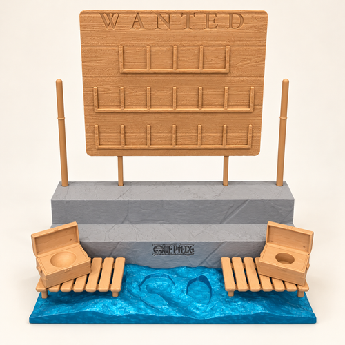 Espositore diorama per collezione One Piece Kinder Joy, senza personaggi e card