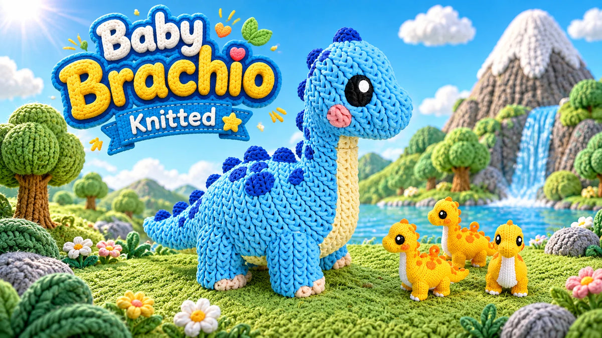 Baby Brachiosaurus – Brachiosauro – Effetto maglia