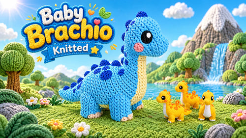 Baby Brachiosaurus – Brachiosauro – Effetto maglia