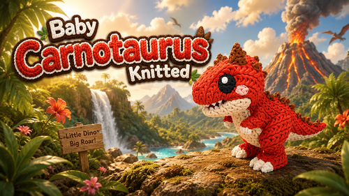 Baby Carnotaurus – Carnotauro – Effetto maglia