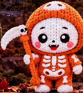 Baby Reaper – Piccolo mietitore – Effetto maglia – Arancione