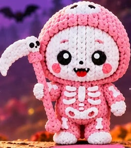 Baby Reaper – Piccolo mietitore – Effetto maglia – Rosa