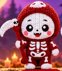 Baby Reaper – Piccolo mietitore – Effetto maglia – Rosso