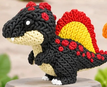 Baby Spinosaurus – Spinosauro – Effetto maglia – Ombra