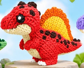 Baby Spinosaurus – Spinosauro – Effetto maglia – Vulcano