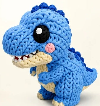 Baby T-Rex – Effetto maglia – Blu