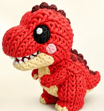 Baby T-Rex – Effetto maglia – Rosso