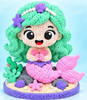 Baby Mermaid – Sirenetta – Effetto maglia – Menta