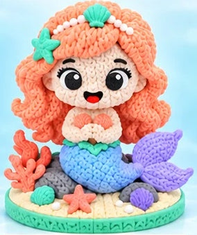Baby Mermaid – Sirenetta – Effetto maglia – Pesca