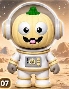 Pumpkinaut – Astronauta zucca – Versione classica – Bianco / Beige