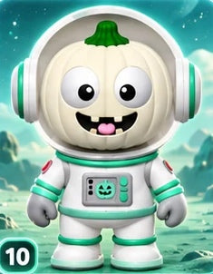Pumpkinaut – Astronauta zucca – Versione classica – Bianco / Verde