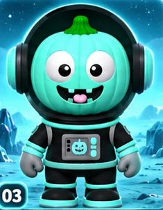Pumpkinaut – Astronauta zucca – Versione classica – Nero / Verde menta
